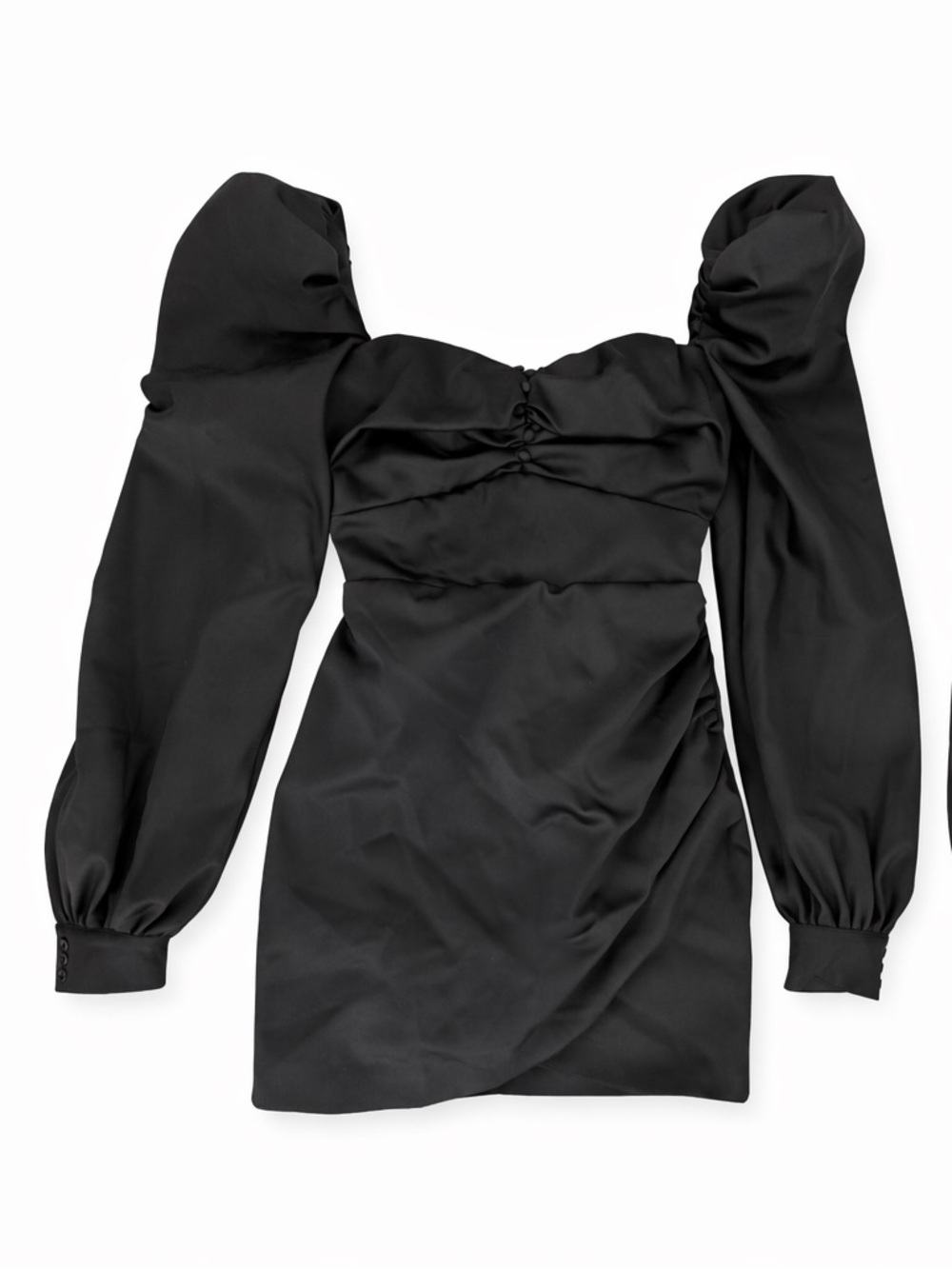 Black Puff-Sleeve Mini Dress Size Small